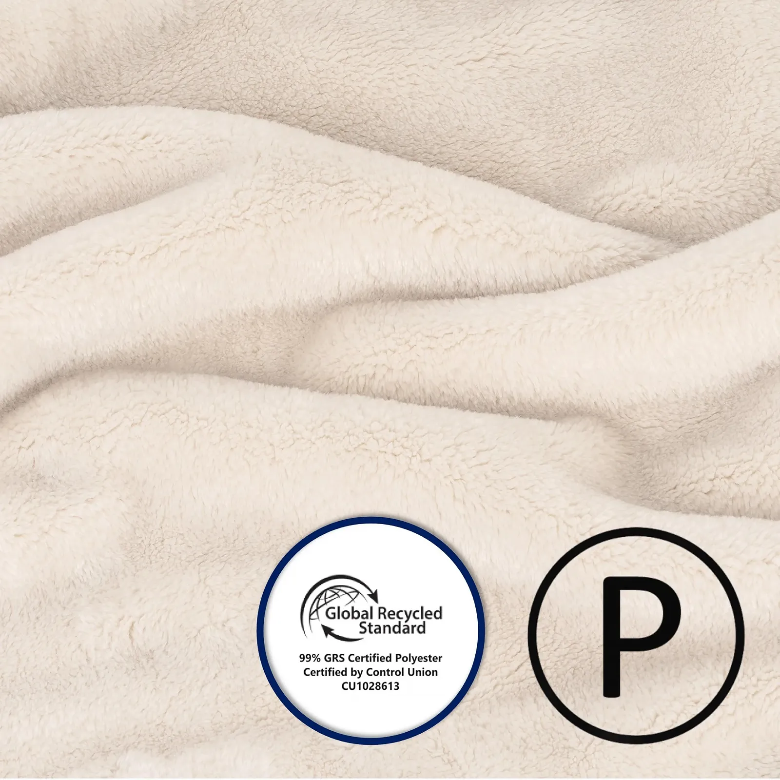 Одеяло Moon Кашемир Чувство Сделано из переработанных материалов 150 x 200 см Бежевый, фото №5