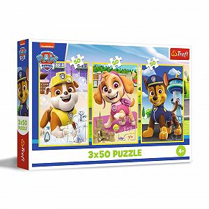 Пазли Trefl 3-в-1 Paw Patrol Наші собаки 3 x 50 елементів для дітей від 4 років - Фото 1