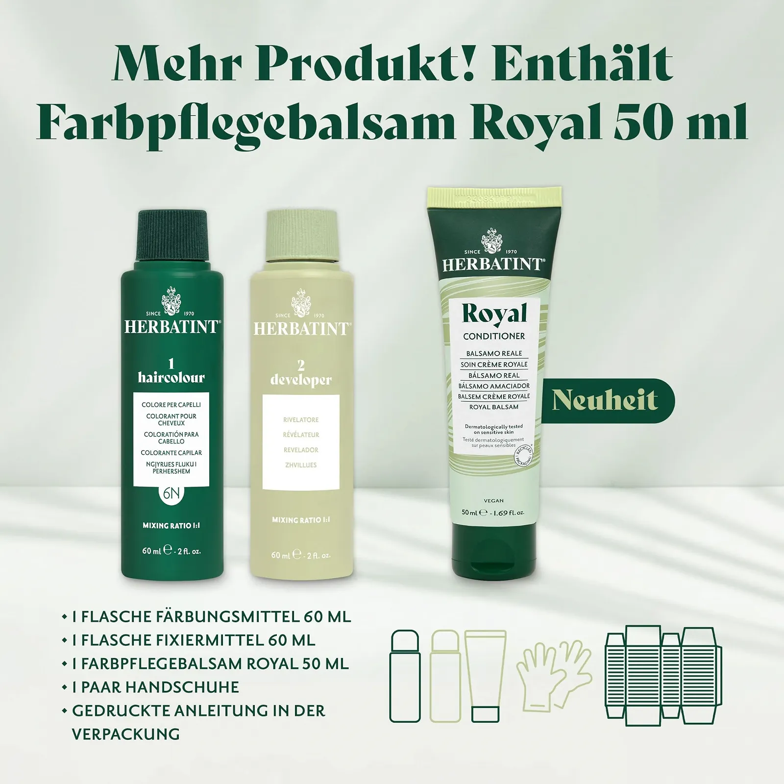 Фарба для волосся Herbatint Permanent 4N Каштановий Коричневий - 170 мл, фото №6