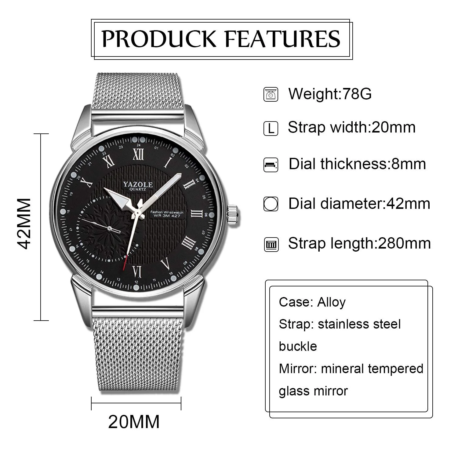 Мужские Кварцевые Часы Unendlich U Аналоговые Хронограф с Секундомером Водонепроницаемые 30М Серые Минималистичные, фото №2 Мужские Кварцевые Часы Unendlich U Аналоговые Хронограф с Секундомером Водонепроницаемые 30М Серые Минималистичные, фото №2
