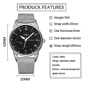 Мужские Кварцевые Часы Unendlich U Аналоговые Хронограф с Секундомером Водонепроницаемые 30М Серые Минималистичные synthetic.ua - Фото 1