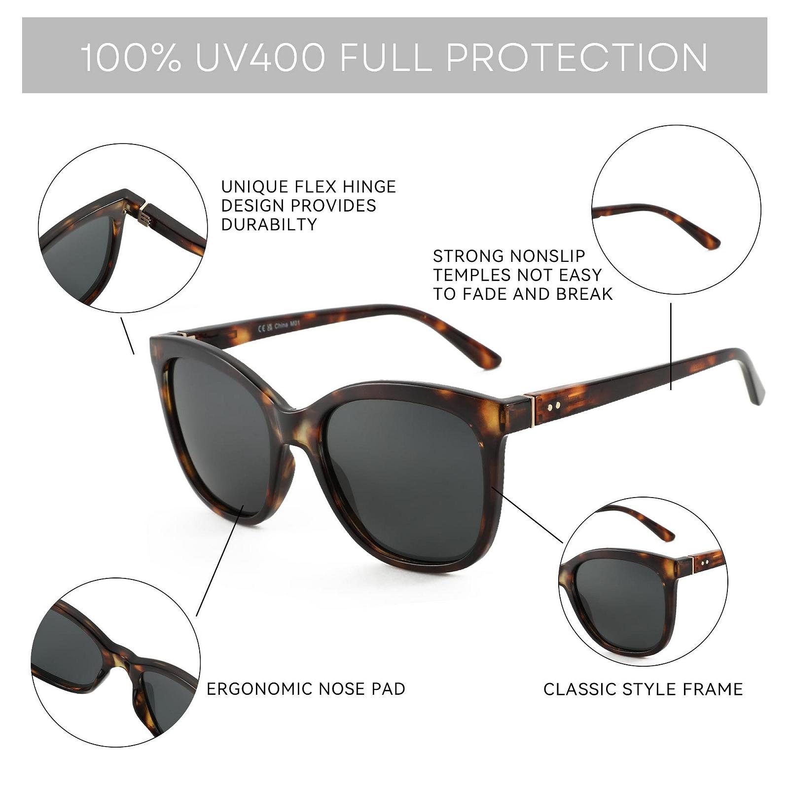 Поляризовані сонцезахисні окуляри Жіночі ZENOTTIC Ретро Модні Котячі Очі UV400, фото №4