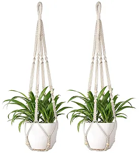 Підвіс для рослин Mkouo Macrame Бавовняна мотузка 89 см - Фото 1