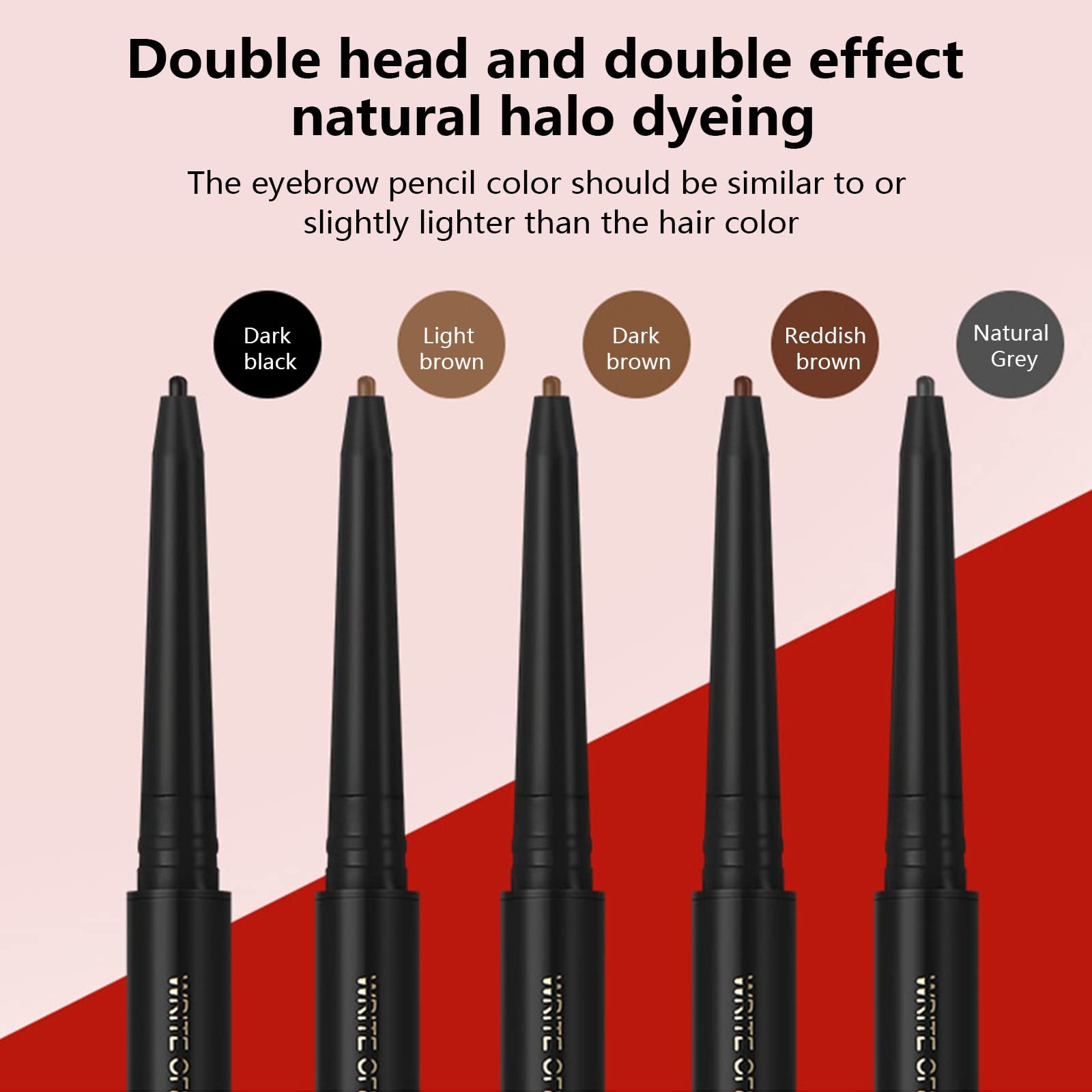 Олівець для бороди з автоматичним обертанням для брів Natural Eyebrow Pencil C, фото №5