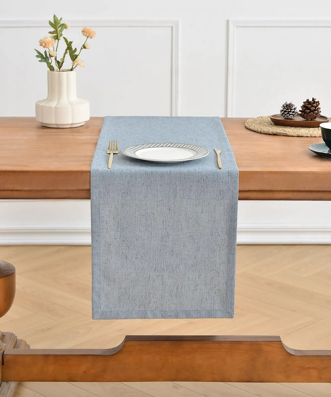 Ранер для столу Wracra Rustic Farmhouse 120 см Dusty Blue, фото №4 Ранер для столу Wracra Rustic Farmhouse 120 см Dusty Blue, фото №4
