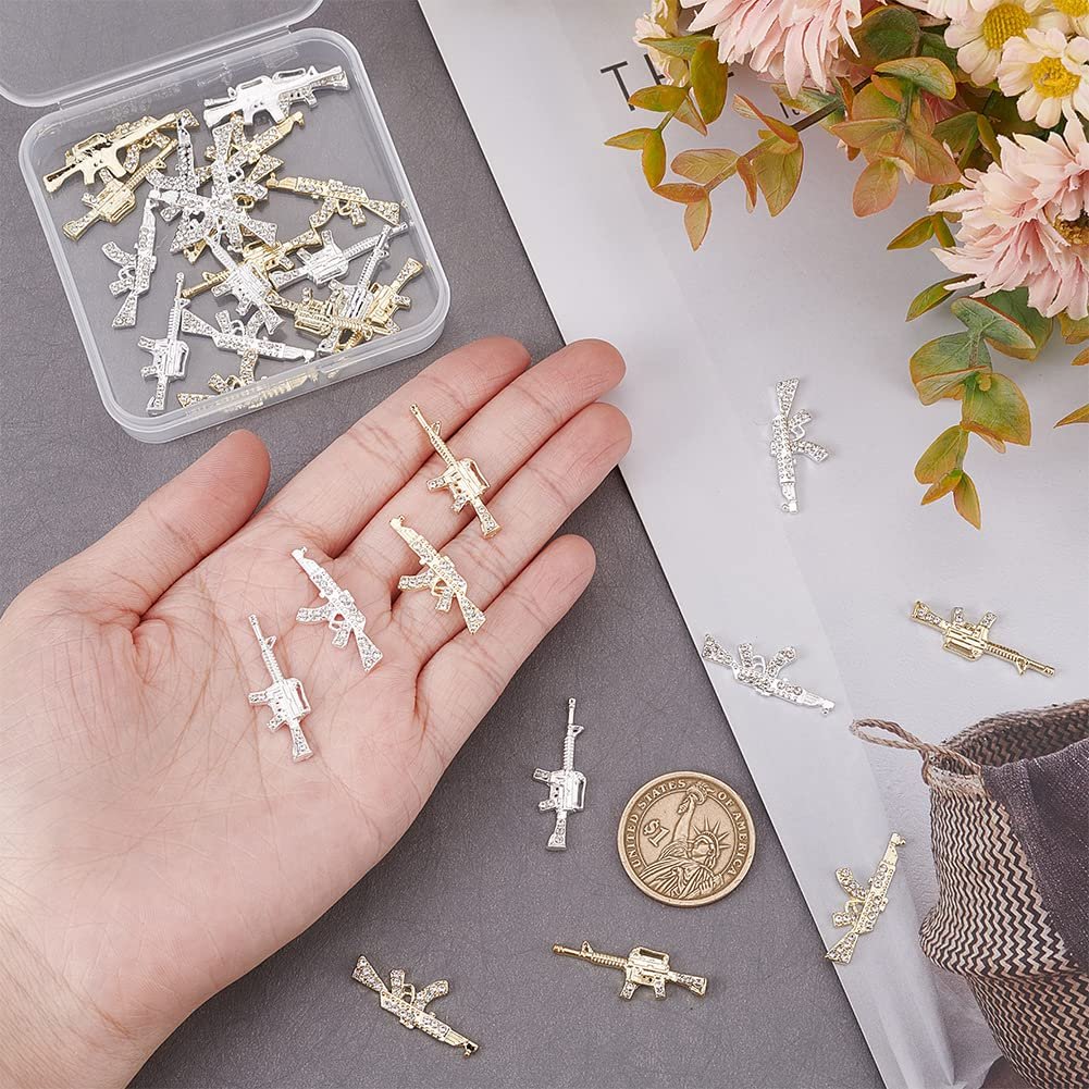 Подвески для ногтей craspire, 32 шт., 4 стиля, 3D подвески для ногтей со стразами, аксессуары для украшения ногтей своими руками, изготовление ювелирных изделий, фото №3