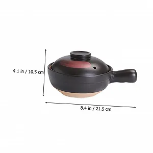 Горшок для тушения GLEAVI глиняный жаростойкий с плоским дном synthetic.ua - Фото 1