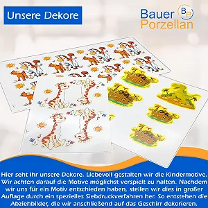 Детская тарелка для хлопьев Doriantrade, фарфор, с изображением животных synthetic.ua - Фото 1