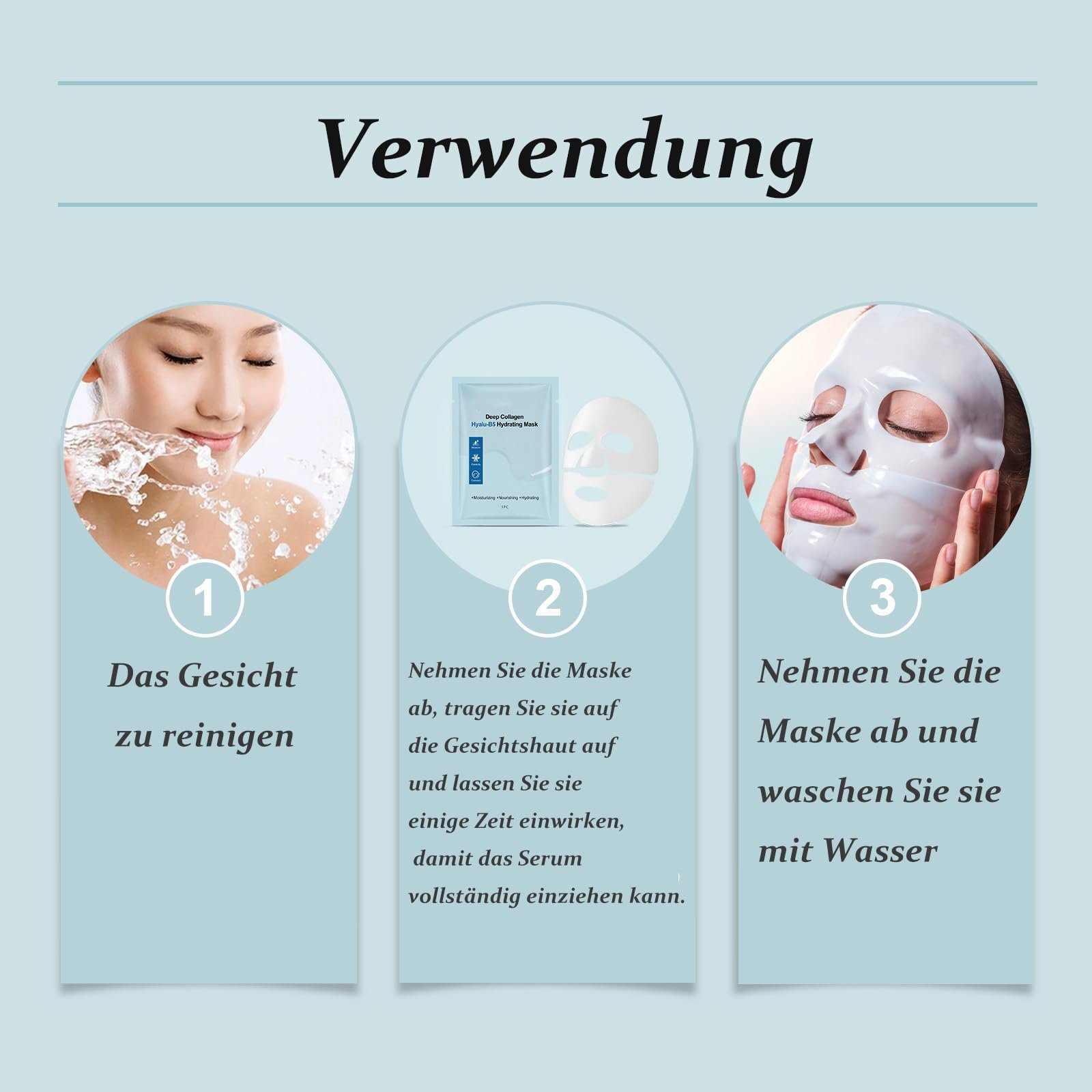 Маска Soleneva Collagen, нічна маска з колагеном та гіалуроновою кислотою, зволожуюча (6 шт), фото №7