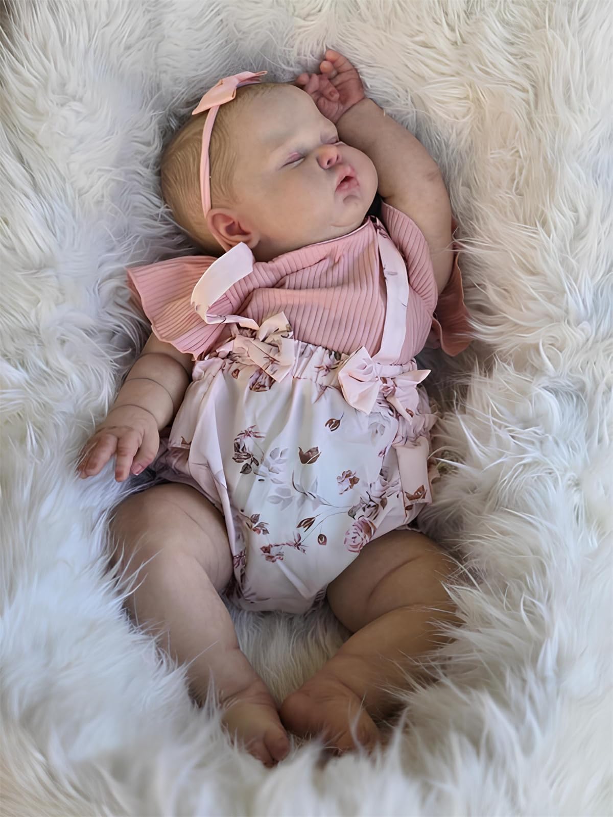 Кукла Zero pam Reborn Doll Девочка 60 см Натуральный Новорожденный Спящий Младенец C Пухлым Весом Тканевое Тело Силиконовая Новорожденная Кукла для Детей, фото №2