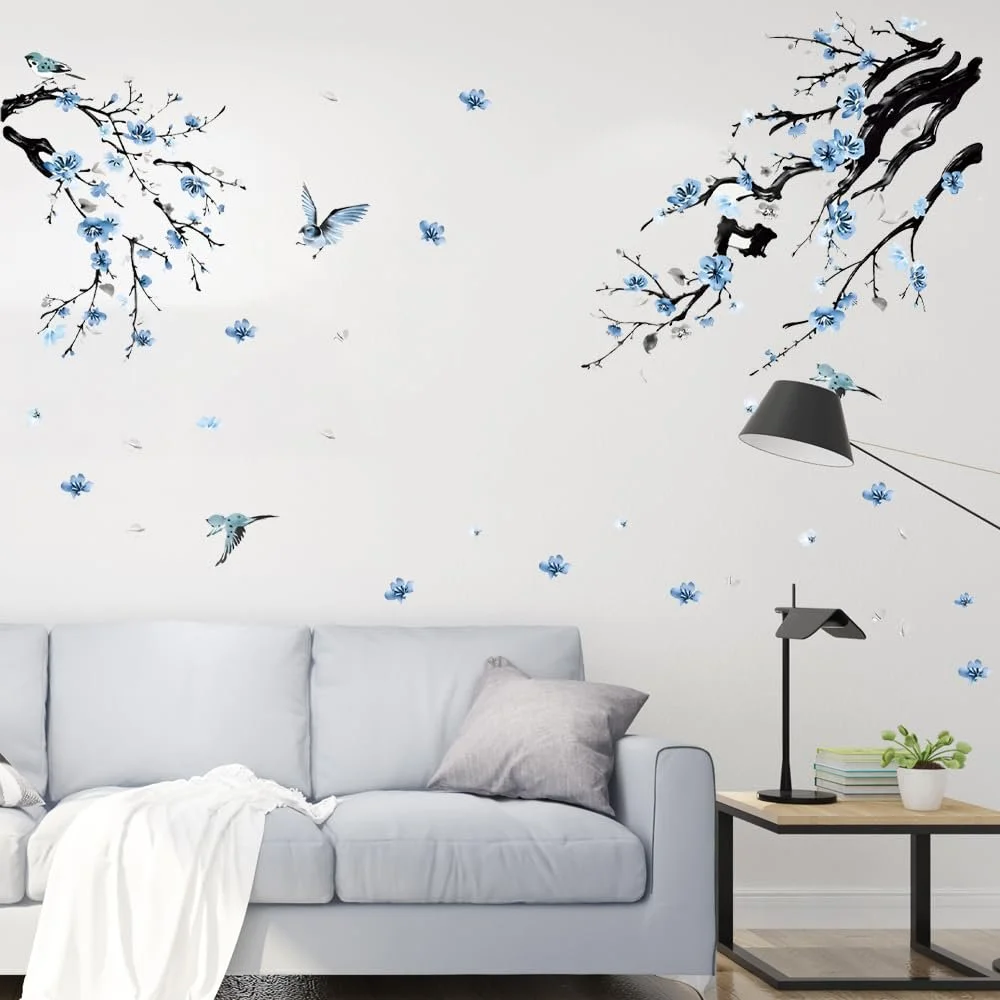 Наклейка на стіну milaosk Flowers Синій, фото №3