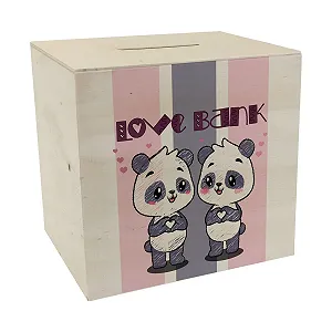 Скарбничка дерев'яна з мотивом панд Love Bank Panda Bear Couple - Фото 1