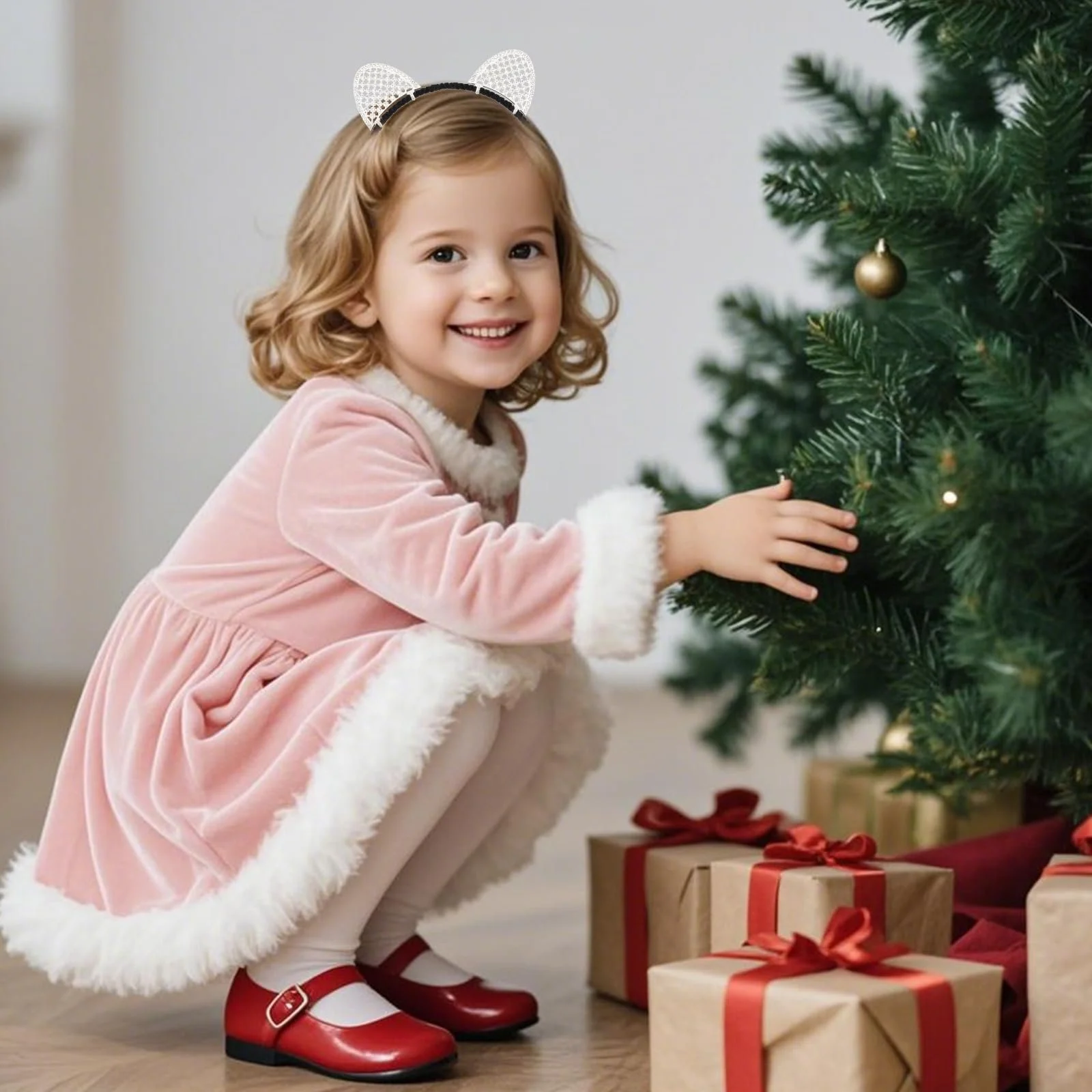 Набір обручів для волосся з котячими вушками для жінок, фото №6