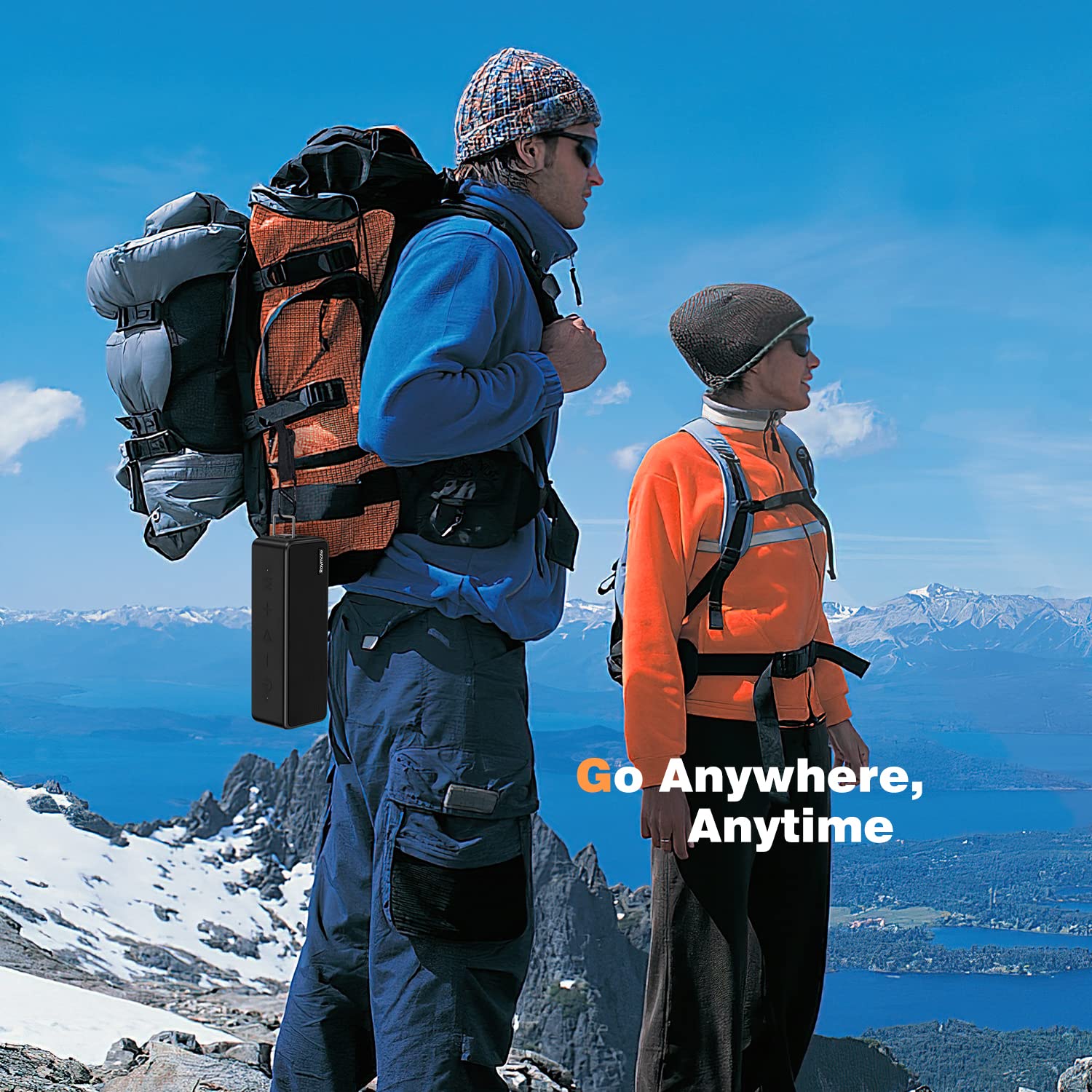 Колонка Raymate Bluetooth Портативная Музыкальная Коробка с Громким Стерео Звуком, Богатым Басом, IPX7 Водонепроницаемая Беспроводная Колонка для Дома, На Открытом Воздухе, Сада, фото №6