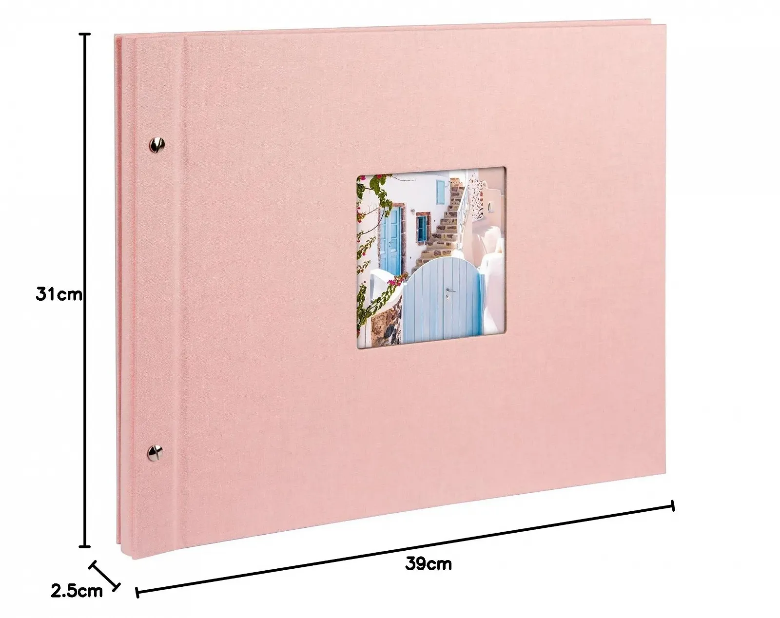Альбом на винтах Bella Vista goldbuch С вырезом для фотографий 39 x 31 см, 40 страниц с защитными разделителями Расширяемый Лен, Серый, 28, розовый, 39 x 31 см, фото №8 Альбом на винтах Bella Vista goldbuch С вырезом для фотографий 39 x 31 см, 40 страниц с защитными разделителями Расширяемый Лен, Серый, 28, розовый, 39 x 31 см, фото №8