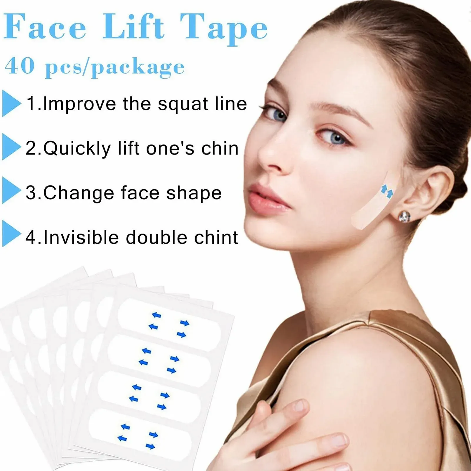 Стрічка для підтяжки обличчя A/R Водонепроникна стрічка для підтяжки обличчя, фото №4