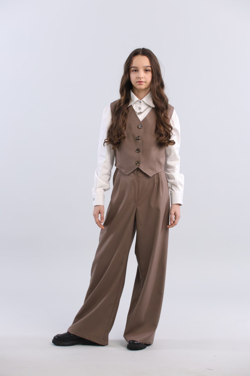 Стильные брюки "2 складки" для девочек от 128 до 164 см в 3 цветах, фото №3