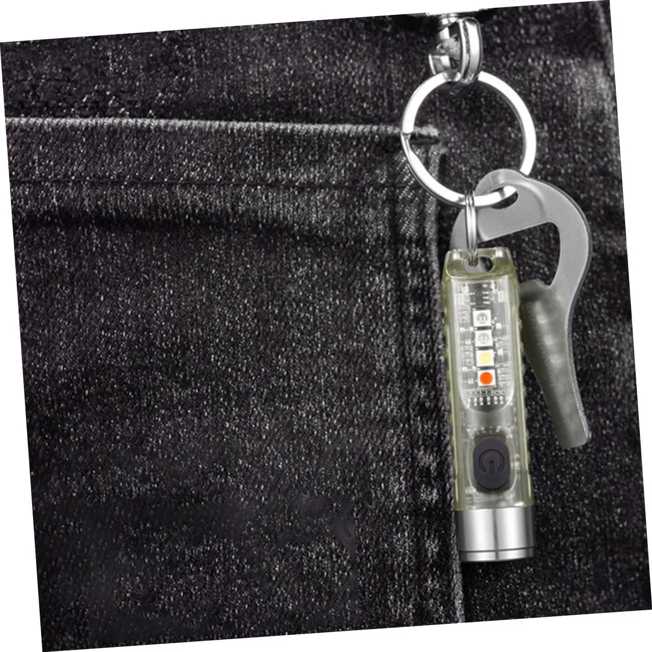 LED Ліхтарик USB акумуляторний Міні ліхтарик для кемпінгу на відкритому повітрі з нержавіючої сталі та ПК Легкий Портативний Яскравий Підходить Міцний і Практичний для подорожей, фото №7