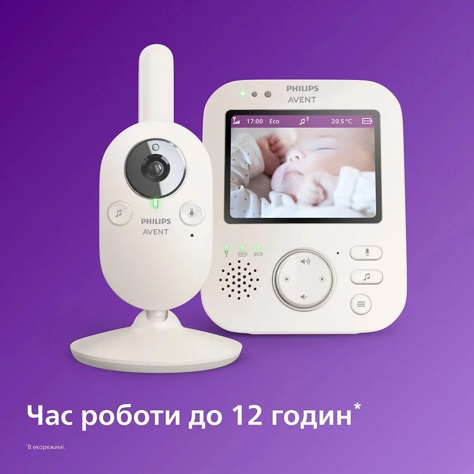Видеоняня Philips Avent SCD891/26 Premium / 3.5" / x4 Zoom / до 12 годин, фото №2