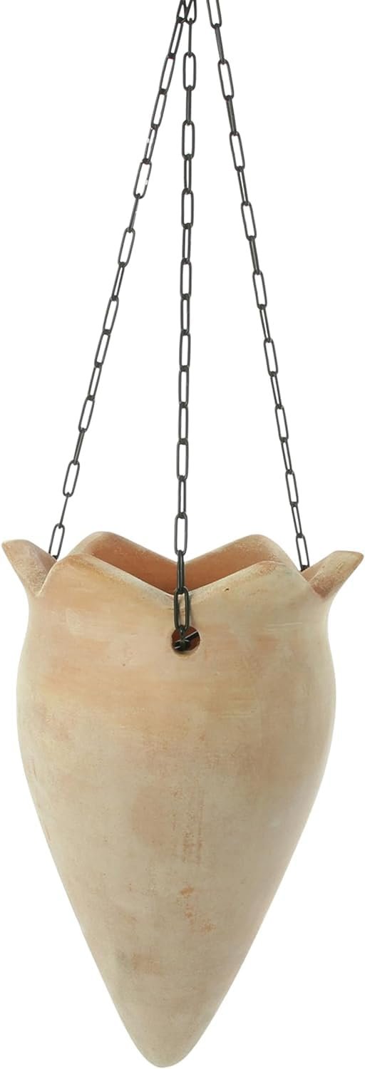 Корзина для растений Dekoleidenschaft Terra терракотовая высота 70 см с металлической цепью, фото №2