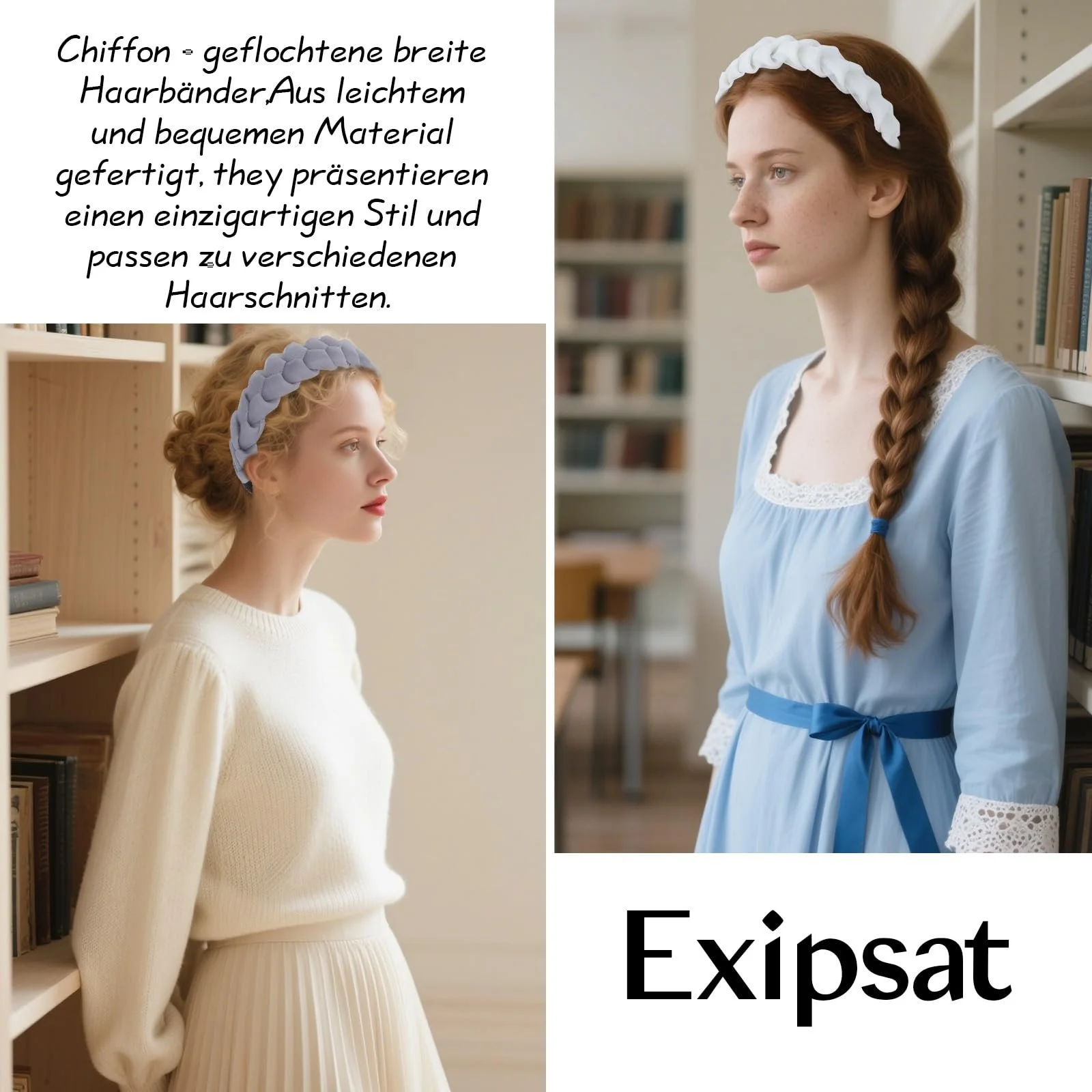 Обруч Широкий плетений для жінок, Набір 4 шт, фото №5 Обруч Широкий плетений для жінок, Набір 4 шт, фото №5