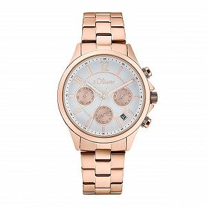 Женские наручные часы s.Oliver Многофункциональные Аналоговые с браслетом из нержавеющей стали, водонепроницаемость 5 бар, многофункциональные, поставляются в подарочной коробке для часов - Фото 1