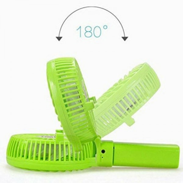 Вентилятор аккумуляторный мини с ручкой USB диаметр 10см Handy Mini Fan зеленый, фото №2 Вентилятор аккумуляторный мини с ручкой USB диаметр 10см Handy Mini Fan зеленый, фото №2