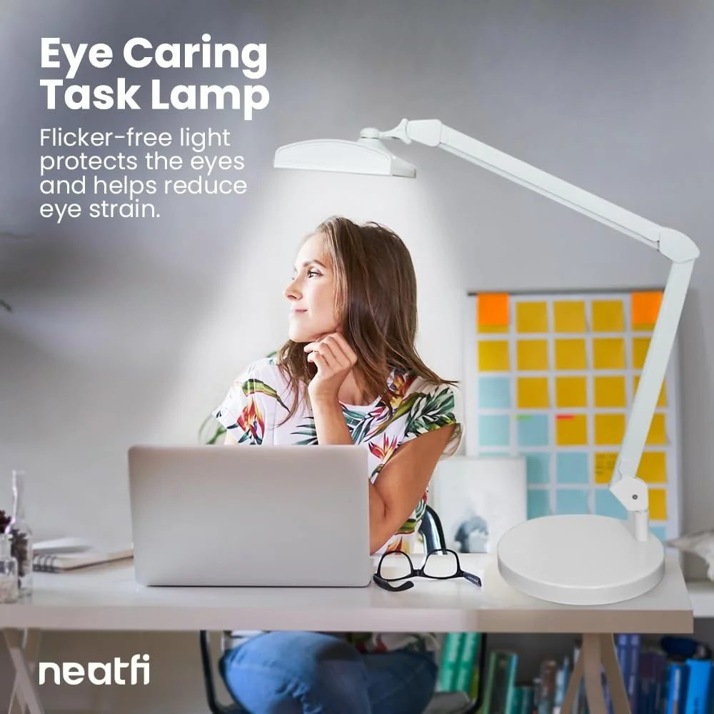 Настільна лампа Neatfi LED 3500 люмен 45 Вт 26 дюймів Wide Shade (White), фото №2