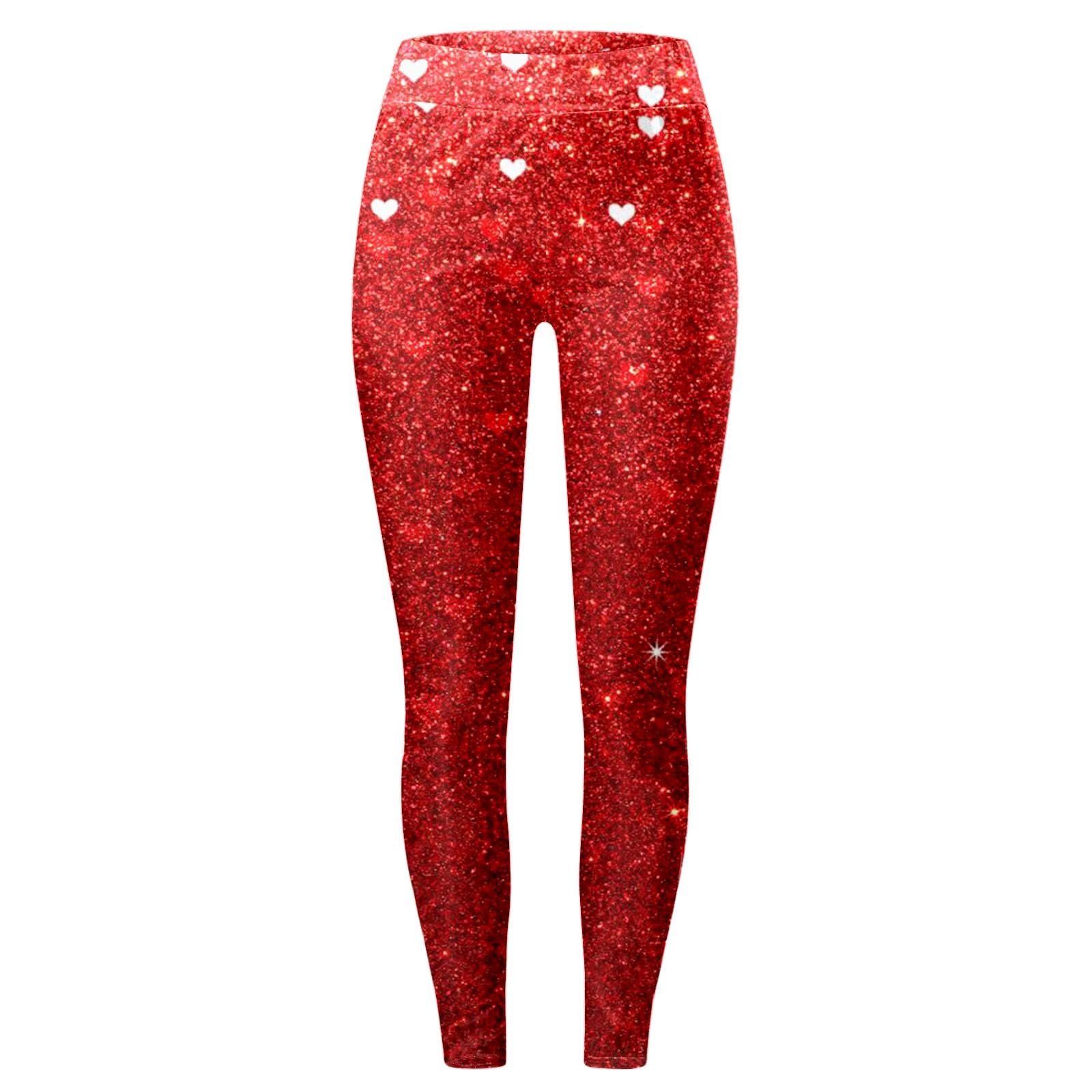 Легінси Висока талія Valentine's Day Rose Plaid Funny Couples 2024 Love Heart Print Для йоги та тренувань Queen of Hearts, фото №4