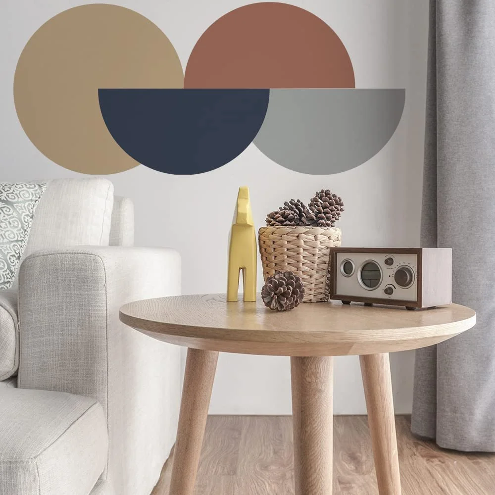Наклейка на стіну Runtoo Boho Circle Ретро Абстракція Бежева, фото №3