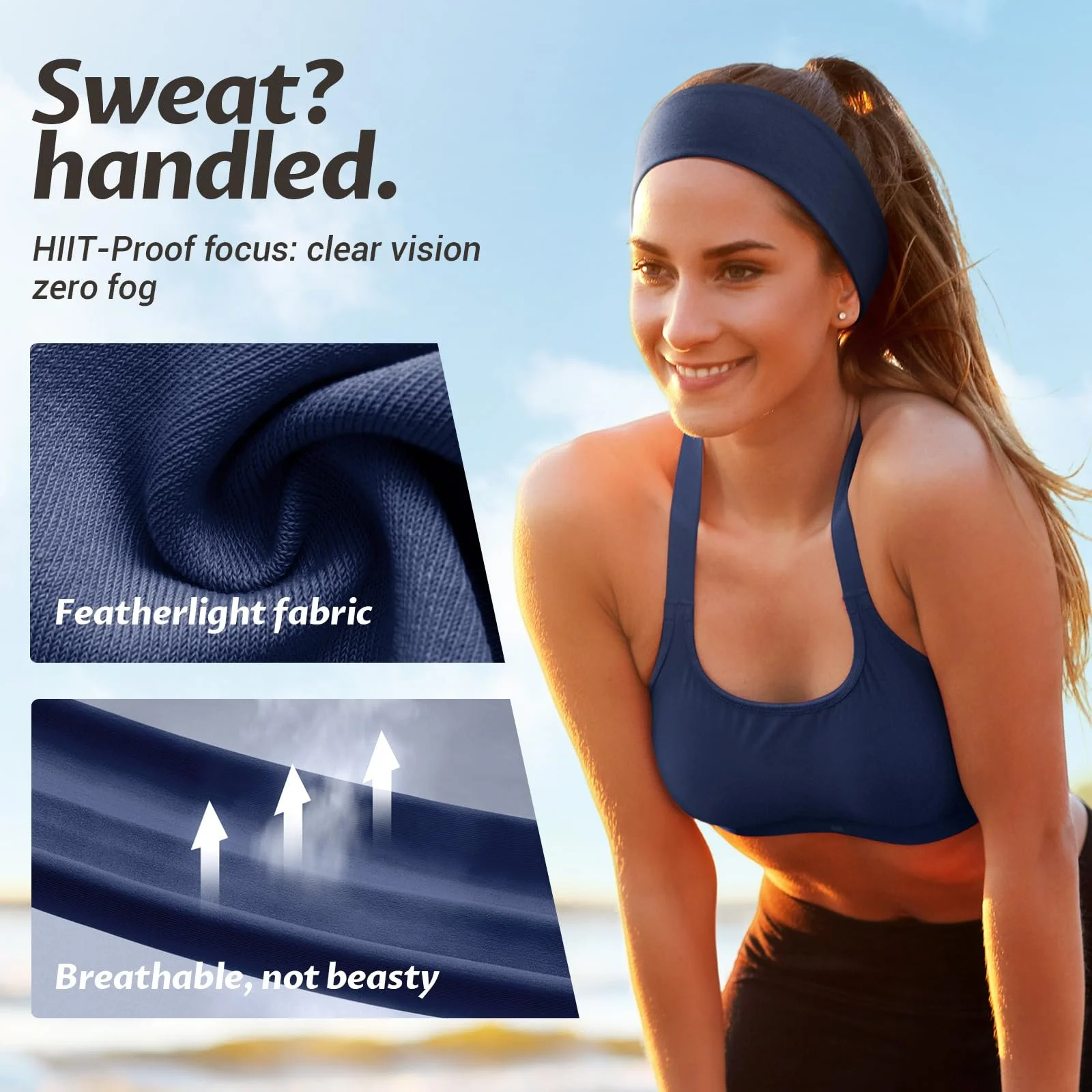 Спортивна Пов'язка на Голову для Волосся Жіноча, фото №5