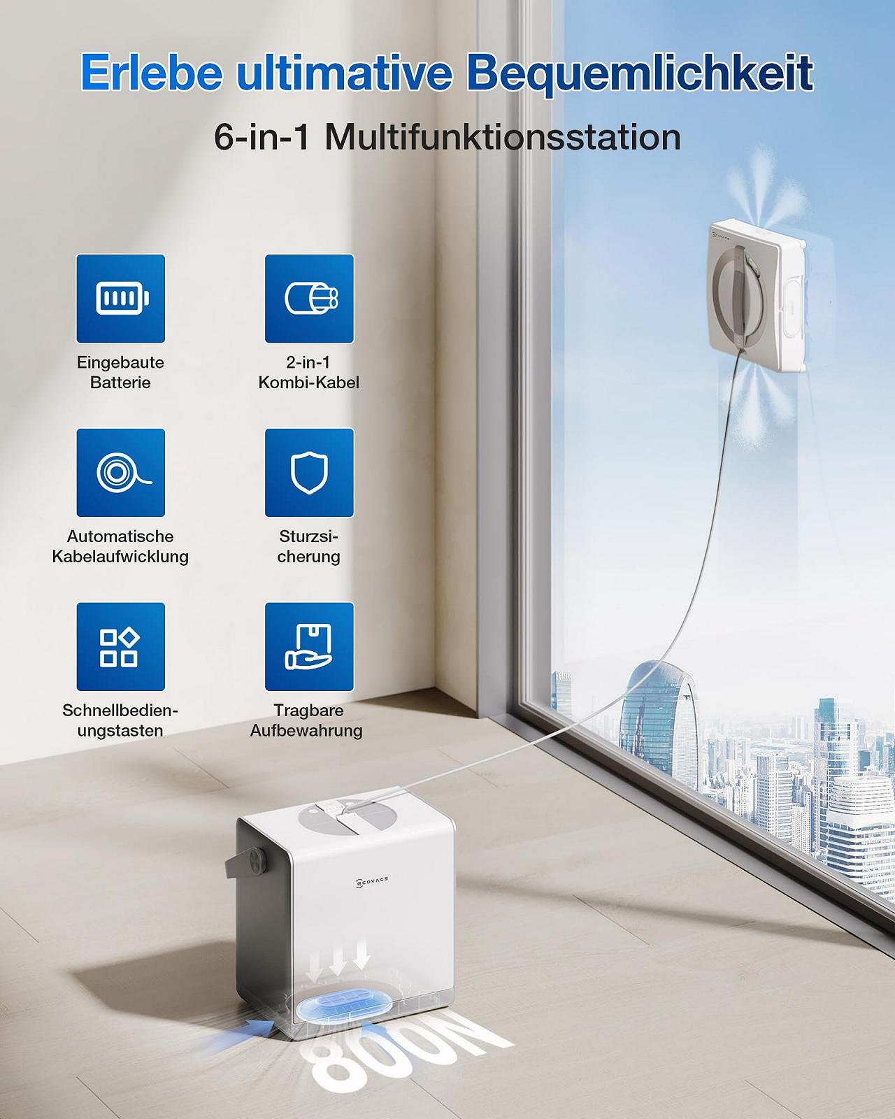 Робот для мойки окон ECOVACS WINBOT W2 PRO Omni, белый, фото №4