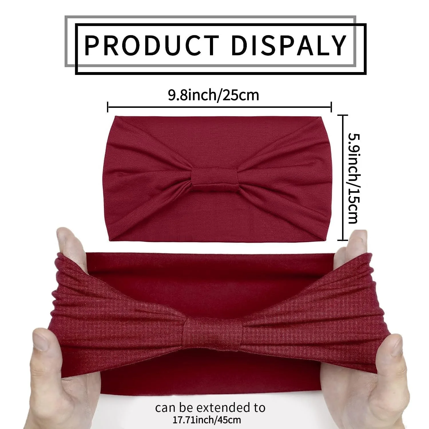 Пов'язка на голову жіноча широка еластична м'яка в стилі бохо, фото №2 Пов'язка на голову жіноча широка еластична м'яка в стилі бохо, фото №2