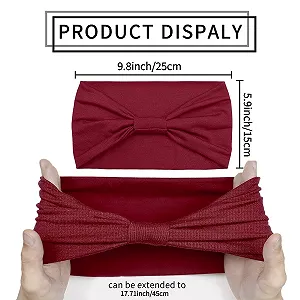 Повязка на голову женская широкая эластичная мягкая в стиле бохо synthetic.ua - Фото 1