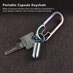 Капсула портативна Брелок Легка Портативна Пляшка для таблеток Зносостійка synthetic.ua - Фото 1