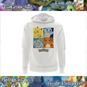 Худи Pokemon Fashion UK Белый Хлопок (Детский) synthetic.ua - Фото 1