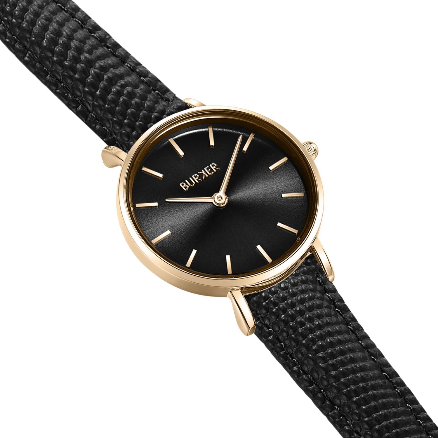 Женские часы Кварцевые BURKER Ruby Petite Аналоговые 28 мм Золотой Черный Серебряный, фото №3