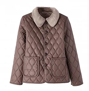 Жіноча Куртка Pegsmio З Лацканами Зимова Бавовняна Щільна Вітрозахисна - Фото 1