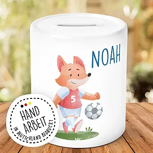 Скарбничка Pagma Druck Футболіст персоналізована Кераміка 10 см synthetic.ua - Фото 1