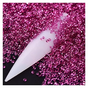 Стрази Wanglan H1085 1.2 мм, 14400 шт, Pixie, кришталевий циркон, для DIY декору нігтів, фуксія - Фото 1