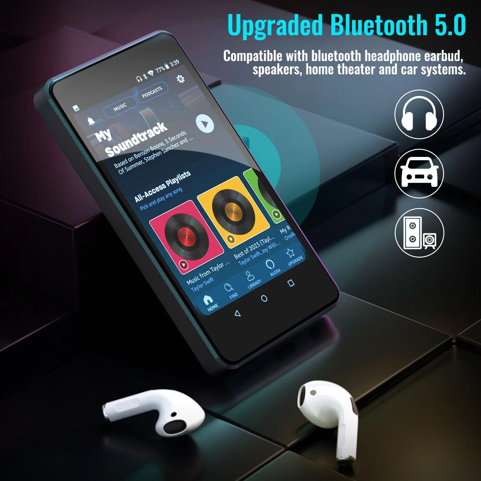 MP3-плеер для детей Luoran M4S Черный, фото №4