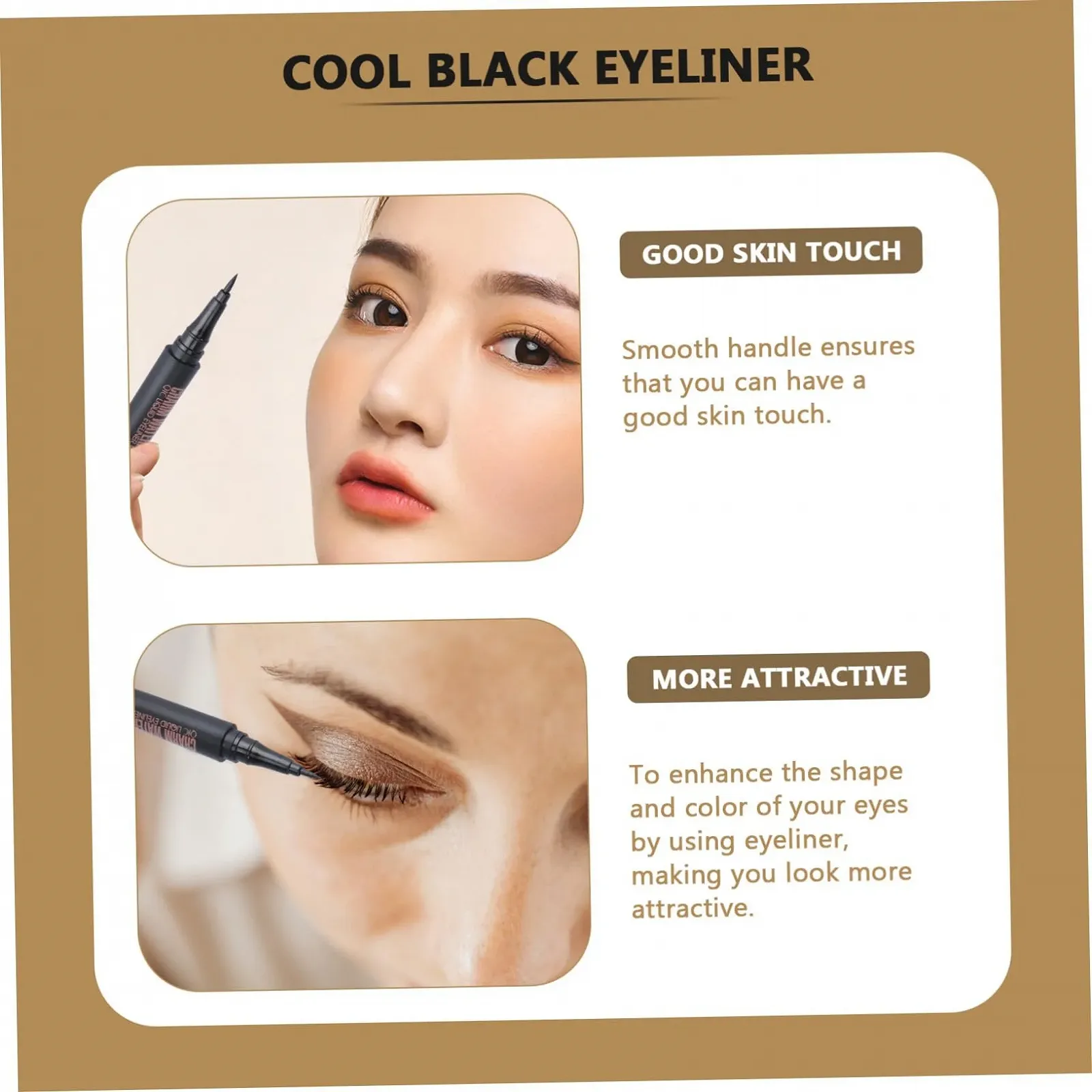 Підводка для очей FRCOLOR, водостійка, чорний, фото №2