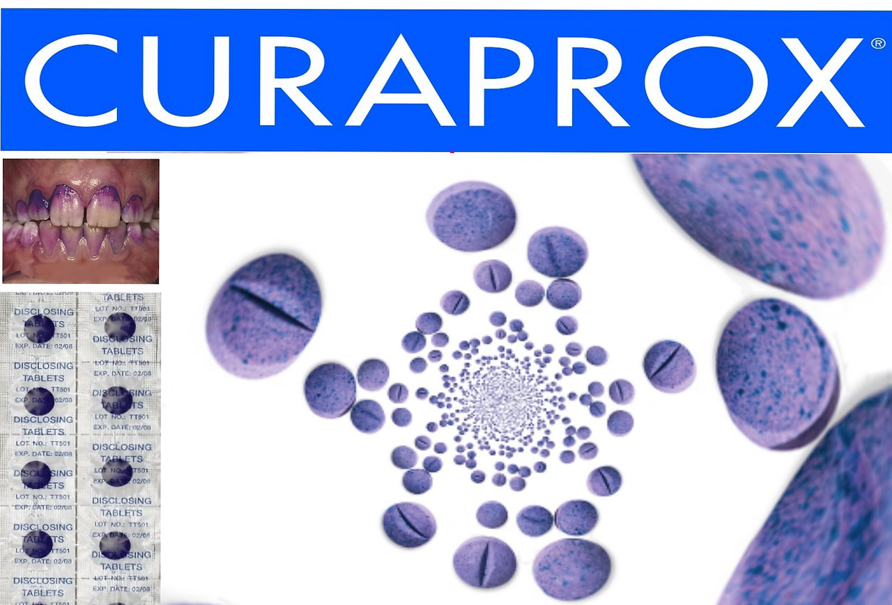 Таблетки для индикации зубного налета Curaprox PCA 223 12 шт  PS, фото №2