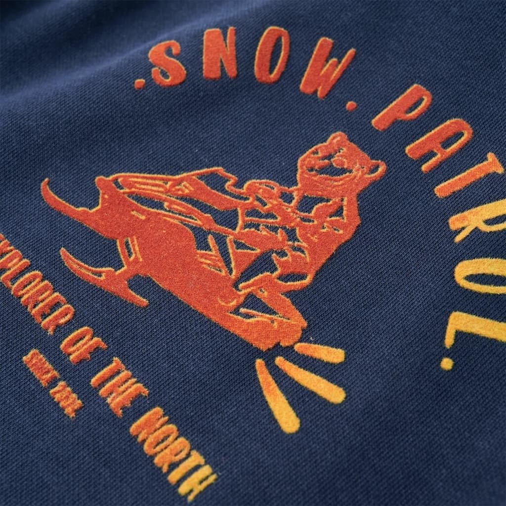 Дитячий худі для дітей vidaXL Меланж темно-синій та помаранчевий, фото №4