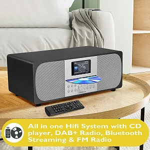 CD-програвач LEMEGA MSY6 DAB+, USB MP3, Bluetooth 5.3, FM, 100 Вт, дерев'яний корпус synthetic.ua - Фото 1