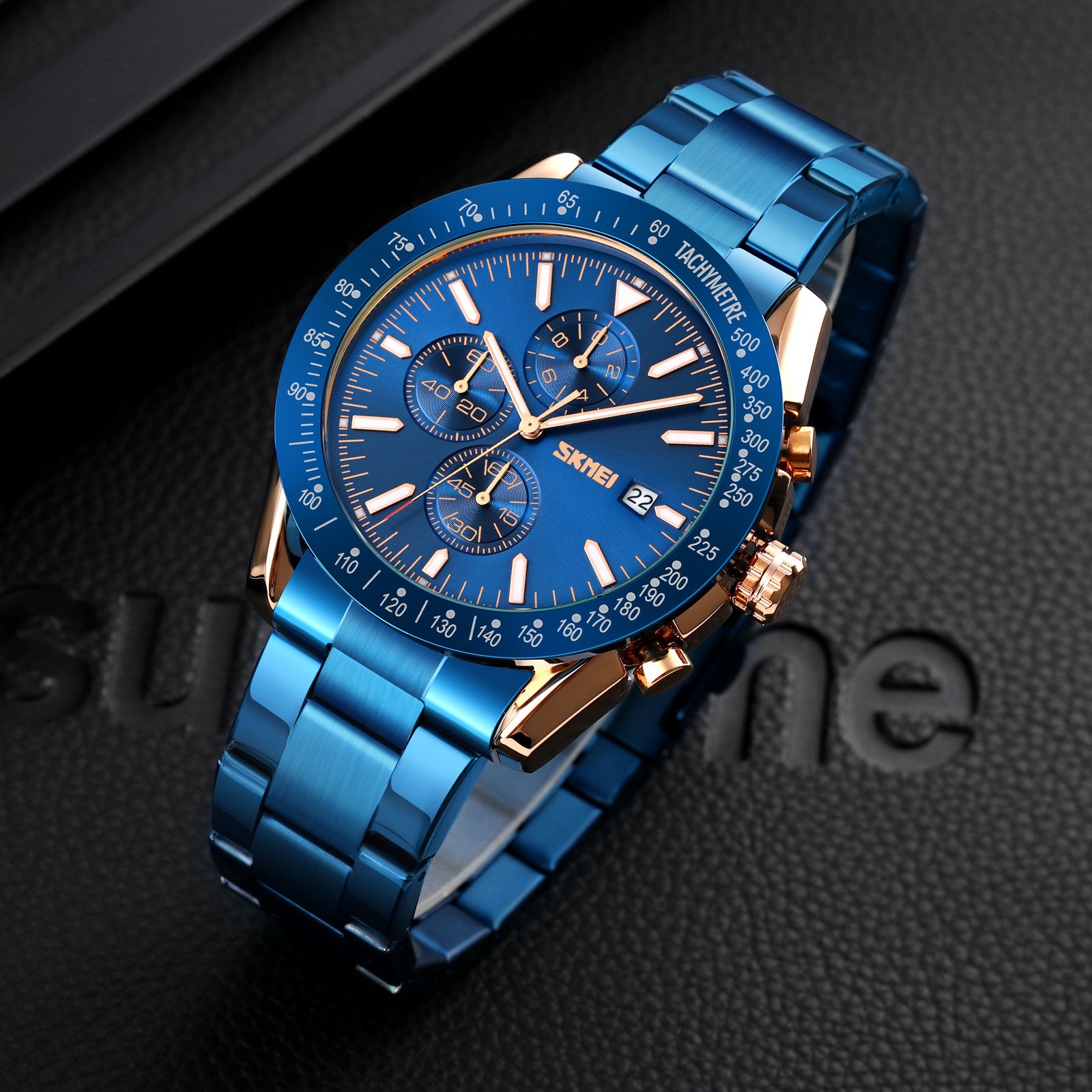 Годинник Skmei 9253 RGBU Rose Gold-Blue, фото №4