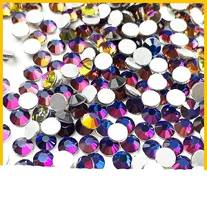 Кришталеві стрази Blaue Serie S 3, 30 штук з блискітками для DIY-нейл-арту, тканини, одягу, блакитні S 3, 1440 штук - Фото 1