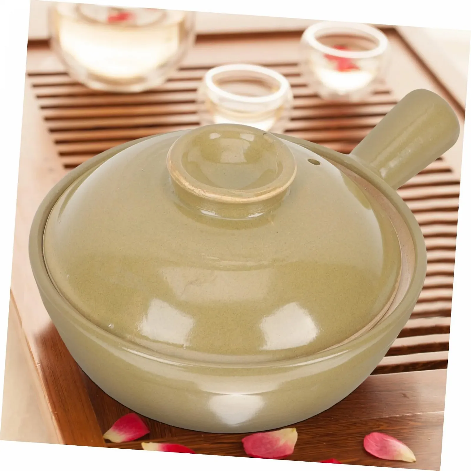 Кастрюля GALPADA термостойкая с ручками керамическая, фото №8