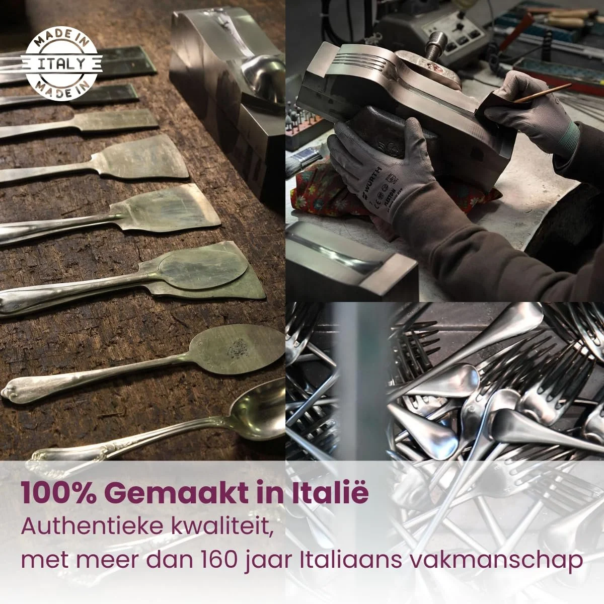 Набір столових приборів Sambonet Rock 36 предметів, нержавіюча сталь / PVD мідь, фото №5 Набір столових приборів Sambonet Rock 36 предметів, нержавіюча сталь / PVD мідь, фото №5