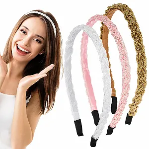 Обруч Плетінка Жіночий з перлинами 3 шт. - Фото 1